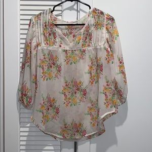Floral sheer blouse